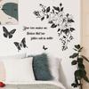 Английский слоган Бабочка Спальня Гостиная Домашний фон Украшения Украшения Наклейки на стену