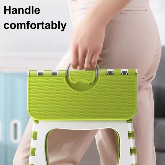 Plastic Folding Stool with Handle Portable Lightweight Heavy Duty Outdoor Camping Hunting