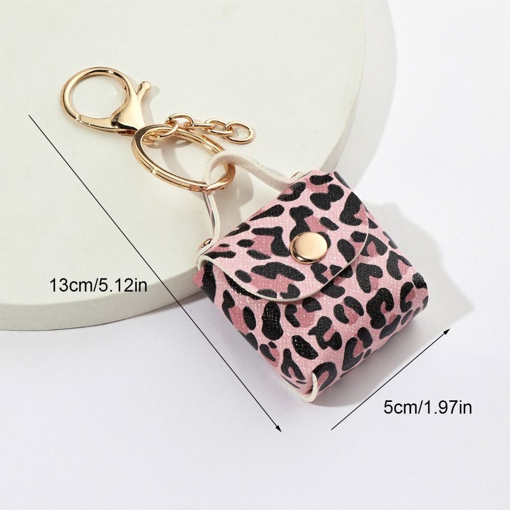 Leopard Print Keyring Mini Bag Pendant Fashion Backpack Hanger  DIY Accessories