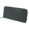 Inden Long Wallet Round Zipper Deerskin Takane Fuji Pattern Black Background X Black Lacquer [Indenya] Mt. 2810-01