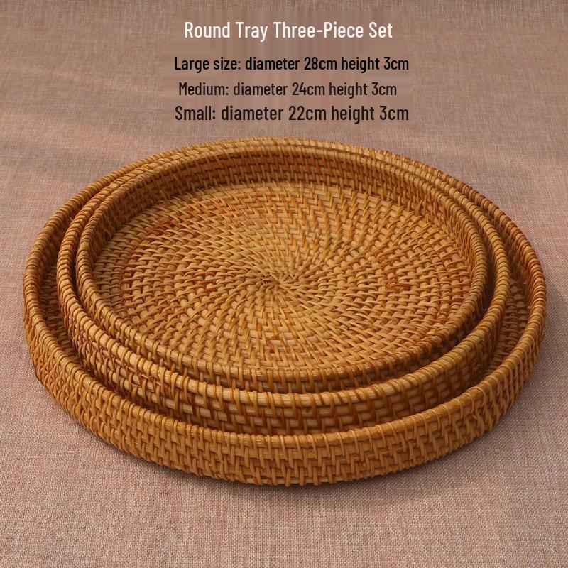 Плетеная корзина для фруктов в европейском стиле, журнальный столик - современный декор для гостиной