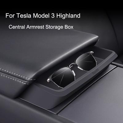 Для Tesla Model 3 Highland Центральный подлокотник Ящик для хранения Многофункциональный автомобильный чехол для хранения очков и телефона Аксессуары
