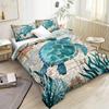 Sea Turtle Duvet Cover Underwater World Themed Marine Life Bedding Set for Women Teen Boys and Girls Gift for Bedroom Decoration