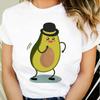 2025 Aesthetic Tshirts Women Avocado Print Short-Sleeve Tee Shirt Funny Clothes Ulzzang T Shirts Female White Black Tops Tees