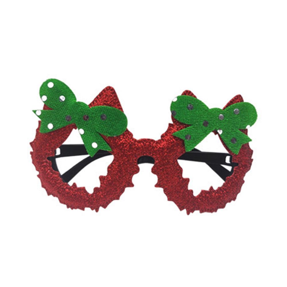 Рождественские мультяшные очки — подарки для взрослых и детей с изображением Санты, снеговика и рогов оленя