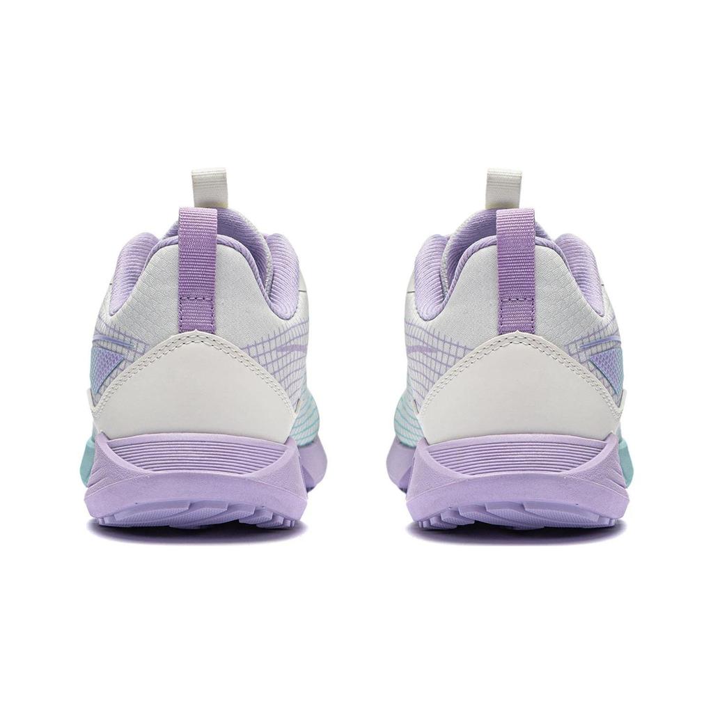 Кроссовки LiNing Youth Sports Trend Прочные и легкие кроссовки Rebound с низким верхом для бега Детские кроссовки Белый Фиолетовый YKFS098-6