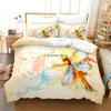 Green Gold Dragonfly Duvet Cover Set & Pillowcase Adult Luxury Bedding Set for Girls Woman Quilt Cover (No Bed Sheet)