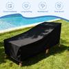 Patio Chaise Lounge Cover Waterproof Oxford Cloth Outdoor Lounge Chair Cover with Storage Bag Furniture Protective Cover