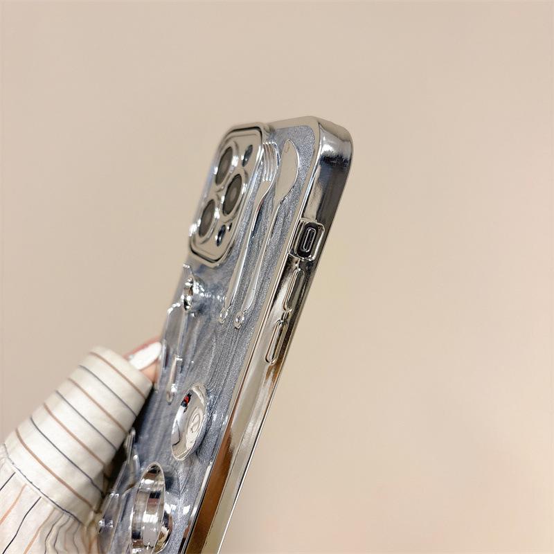 Креативный силиконовый защитный чехол для Apple 15Promax и 13, противоударный и с уникальным дизайном