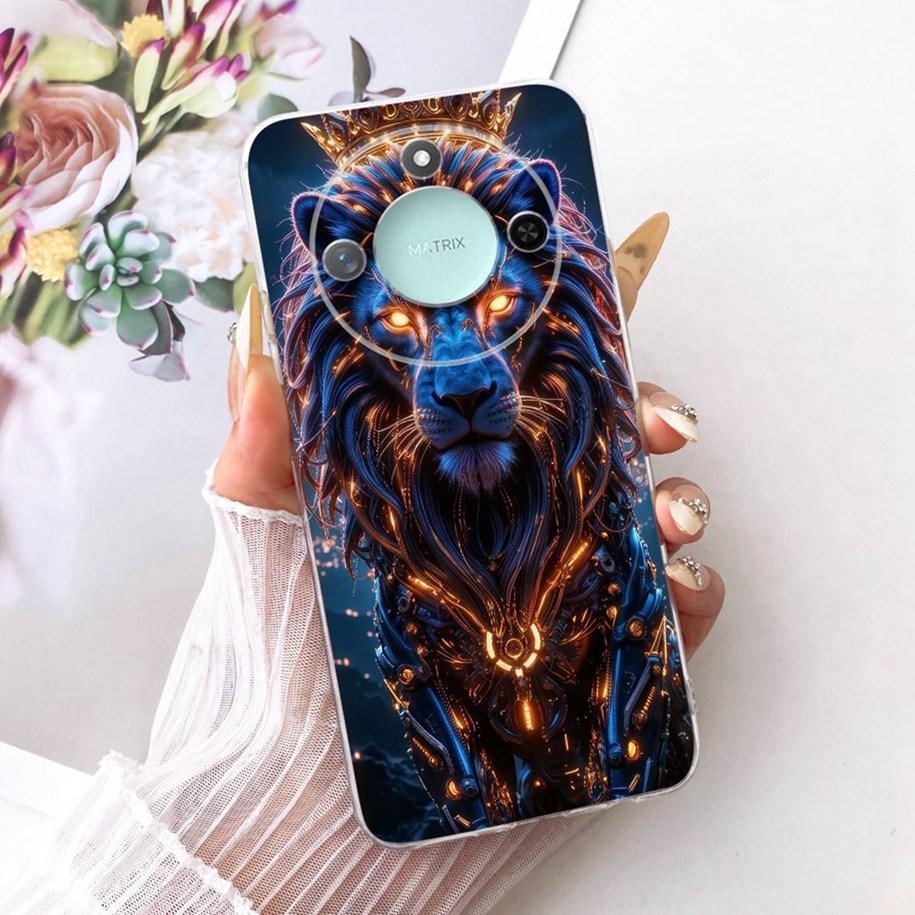 6.8" Case For Honor X9c Smart 5G Cover Cool Fashion Dragon Lion Wolf Cartoon Soft Silicone Phone Cases For HonorX9c Smart Bumper