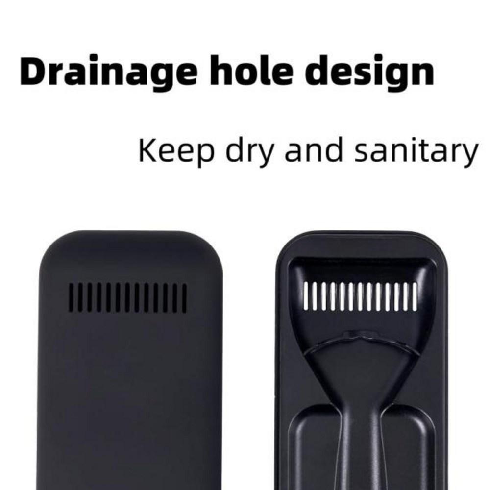 PULYRE Чехол для бритвы Портативный пластиковый футляр с ручным управлением Gillette Водонепроницаемый серый черный дорожный футляр 1 шт, 2 шт.) Серо-черный