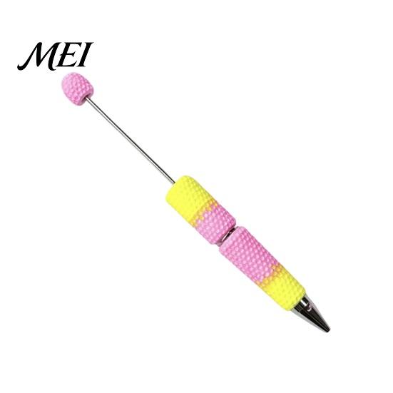 DIY Crafting Pens Beadable Pen, Colorful Fancy Beaded Ballpoint Smooth Flow Gift for Students, Party Favors, Creative Office Supplies