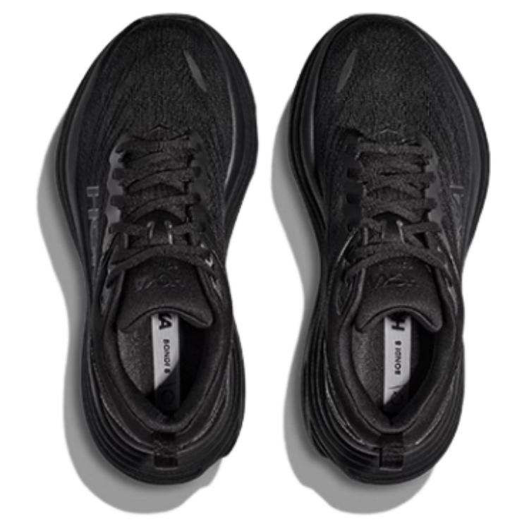 HOKA One One Bondi 8 Тканевая амортизация Нескользящая Дышащие Низкие Беговые Кроссовки Женские Черные 1127952-BBLC()