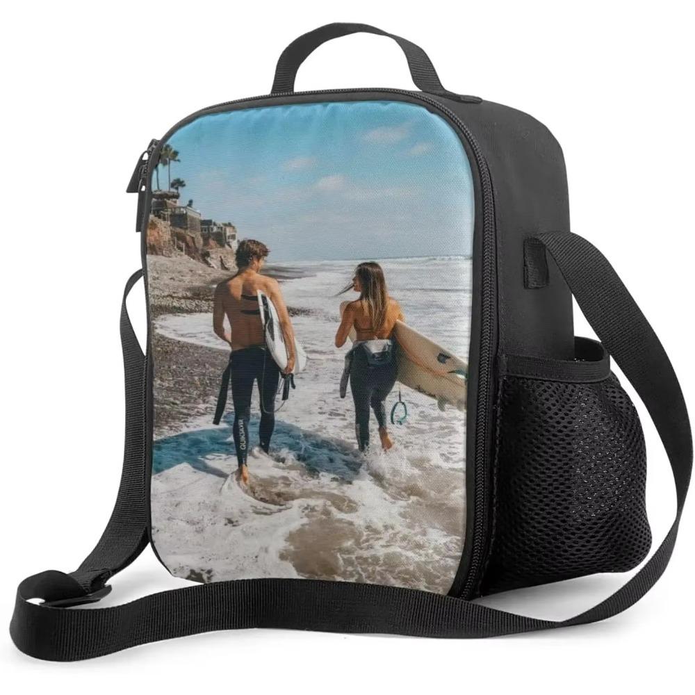 Персонализированный термобокс для женщин и детей, фирменная сумка для ланча с контейнером, термосумка-холодильник для пикника в офисе