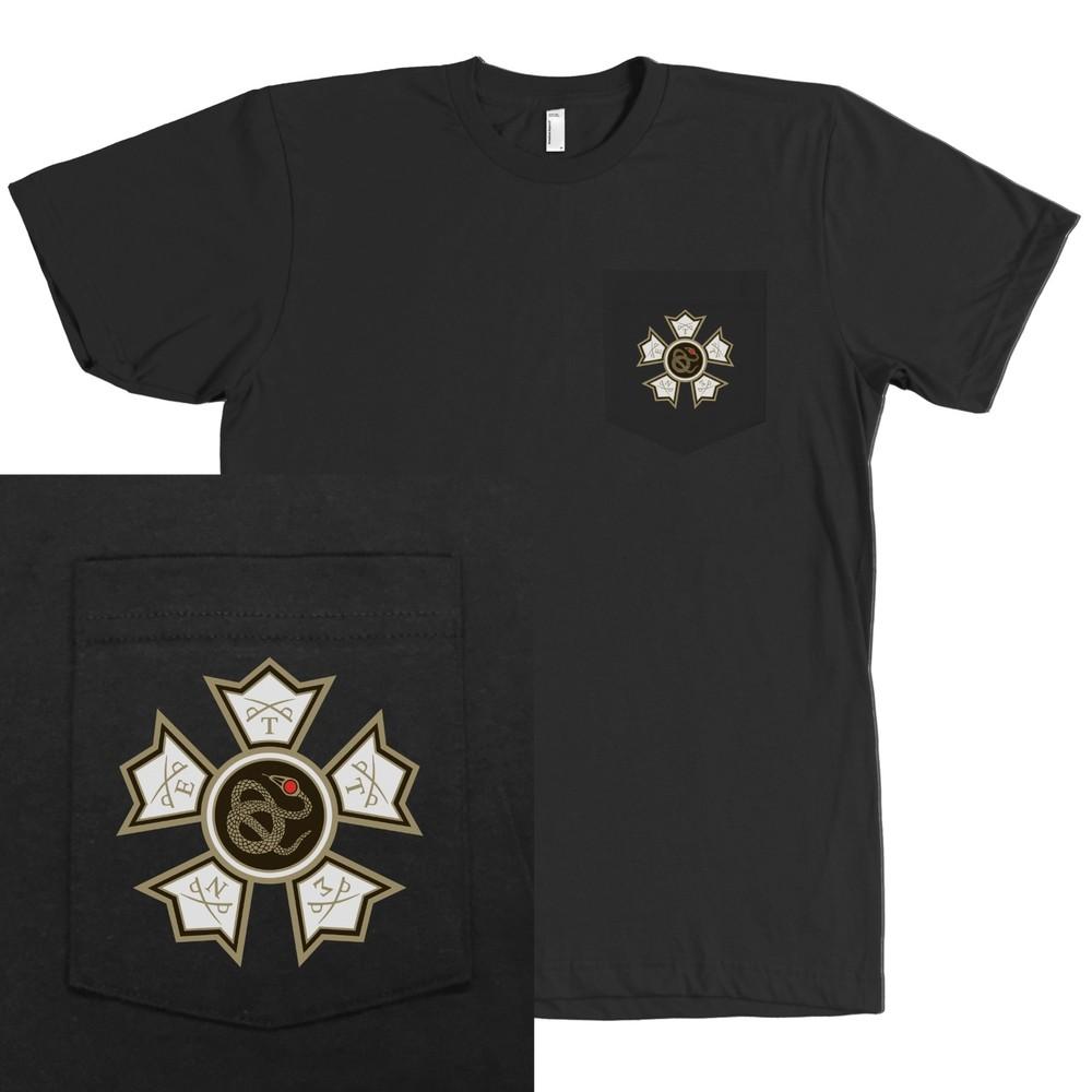 Sigma Nu Fraternity Bella + Canvas POCKE Sig Nu Badge Unisex T-Shirt