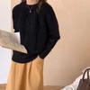 Vintage Twist Thickened Pullover Sweater Women's Autumn and Winter Solid Color Round Neck All-match Loose Knitted Sweater for Outer Wear