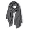 Yak Wool Solid Color Extended Shawl - Warm, Fashionable Scarf for Men and Women