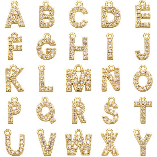Necklace Pendant 26 Letters Rhinestones Jewelry Cute Sparkling Jewelry Pendant