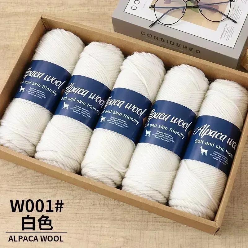 5 шт. пряжи из шерсти альпака, грубая пряжа, ручная работа для изготовления теплых и модных свитеров, ветровок, курток, шарфов, шапок, пряжи