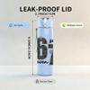 1PC Big 67 Number Retro Text Print 750ml Color Plastic Sports Water Bottle Leakproof Flip Straw Lid Suitable for Sports Office Home Use