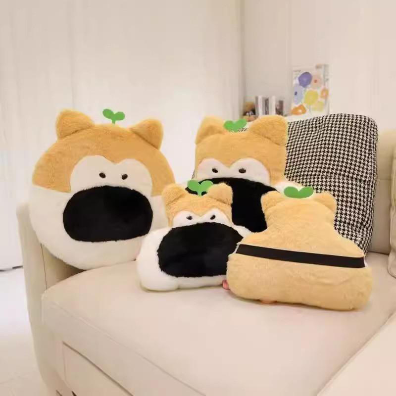 Новая Популярная Подушка на Сиденье Собака с Большим Носом Хаски Корги Сиба-ину Подушка-накладка на Ягодицы из Пеноматериала Подушка в Машину Плюшевая Игрушка