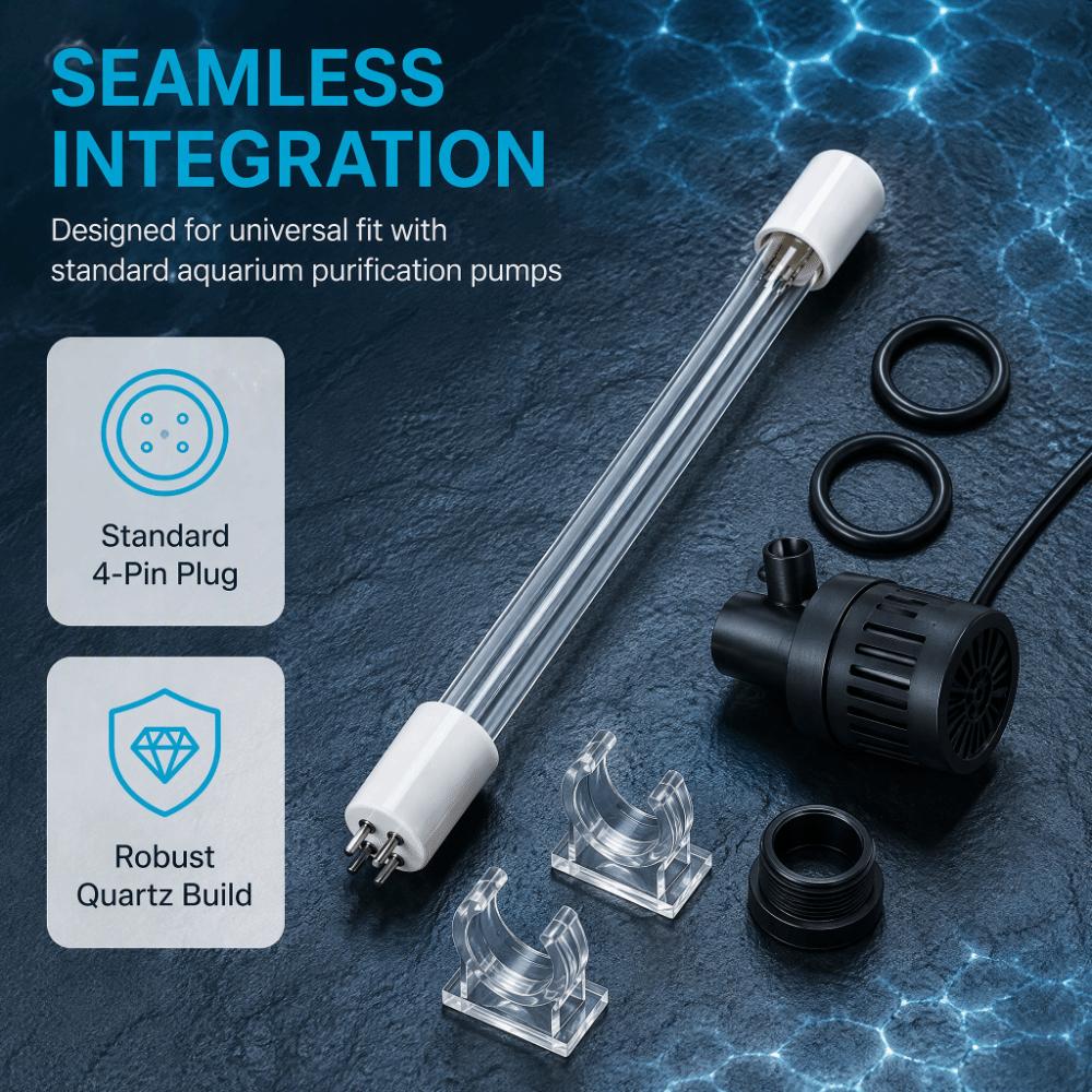 Single Ended Ultraviolet Disinfection Light Tube Anti-Algae UV Disinfection Tube  Aquarium