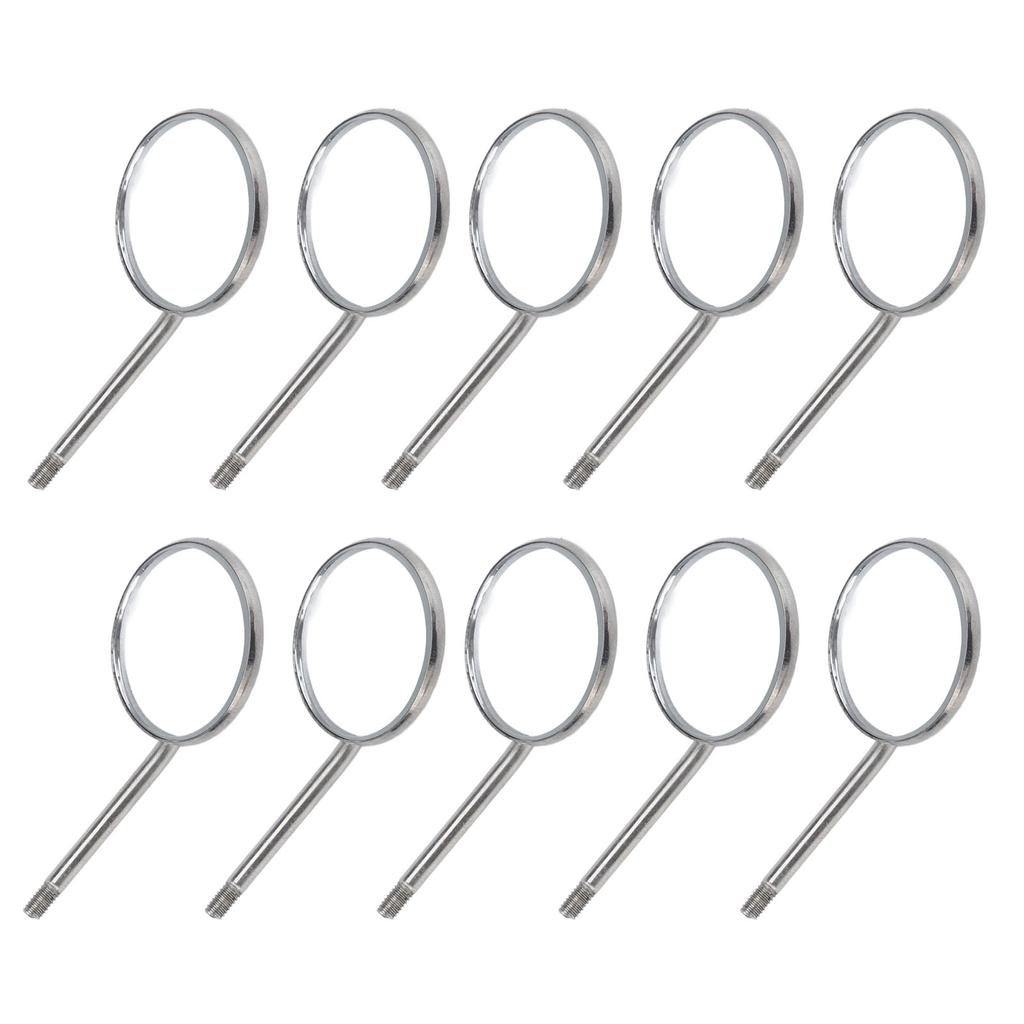 10 штук смотровых зеркал из нержавеющей стали, тип 4 зуба, для ухода за полостью рта