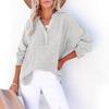 Женская однотонная рубашка с длинными рукавами и застежкой на одну пуговицу