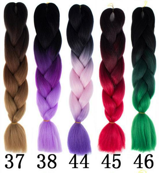 Африканский монохромный градиентный парик с косичками - химическое волокно для наращивания волос