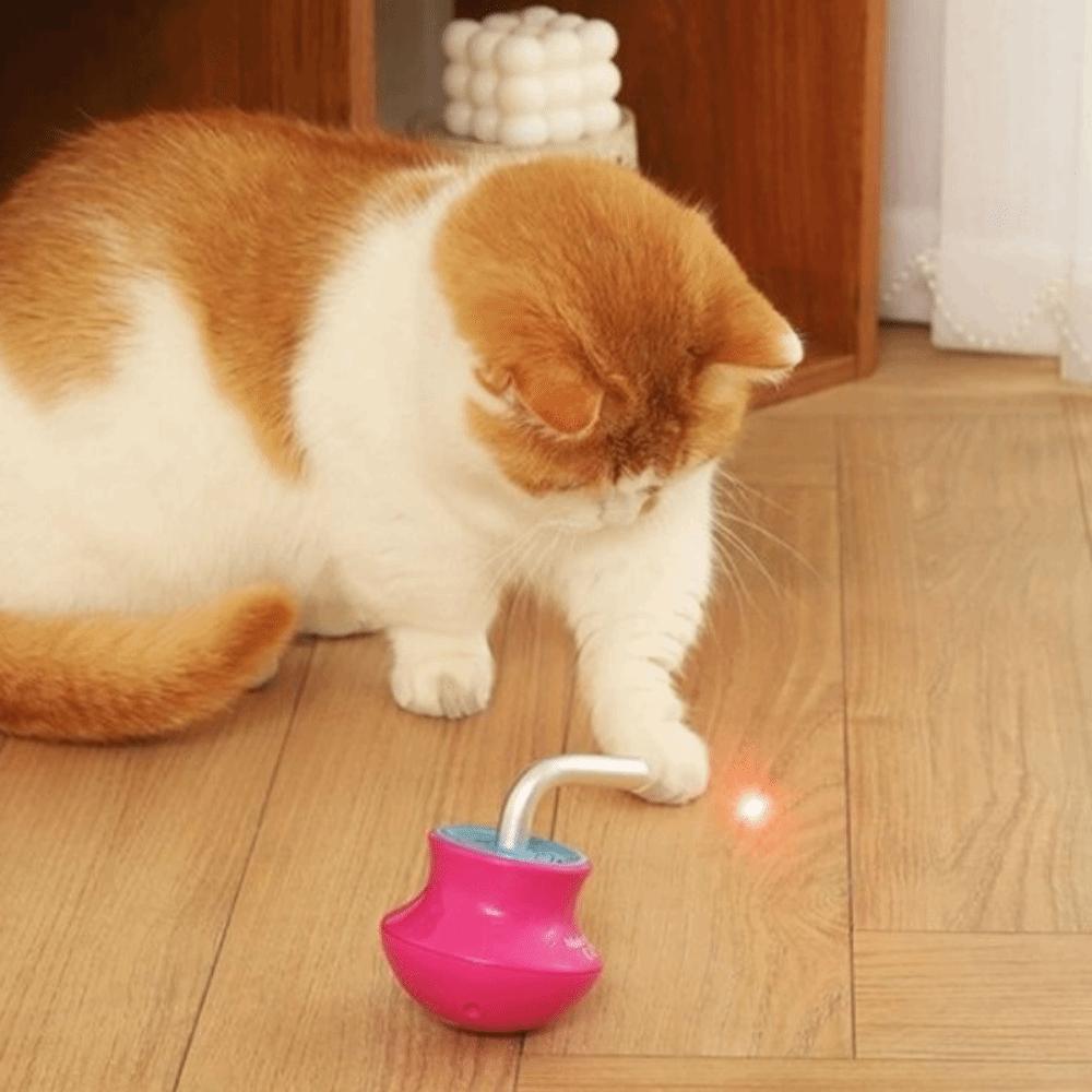 Автоматическая лазерная игрушка для кошек с вращением на 360°, USB-зарядка, антистолкновение, кошачий балансир, инфракрасный лазер, интерактивная игрушка для питомцев
