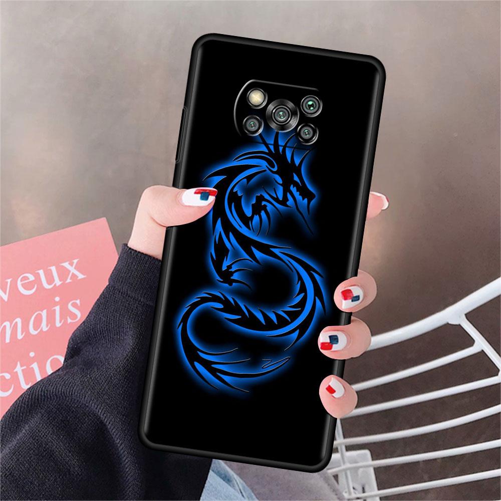 Чехол для Xiaomi Mi Poco X3 NFC X4 Pro F3 F4 GT M4 M3 F1 C40 11 Lite 11T, мягкий силиконовый чехол для телефона, крутой чехол с изображением животного в виде дракона