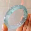 Плавающий браслет из цветочного нефрита с ледяным прозрачным и нежным нефритом, плавающий браслет из голубого цветочного нефрита