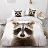 3D Cute Animal Bedding Set Gray Duvet Quilt Cover Set Comforter Bed Linen Pillowcase Design Home Textile King Queen Size