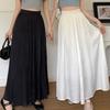 New Spring and Summer Draped High Waist Slim Long Skirt Women's Big Skirt Hem Casual Versatile Thin Simple Women