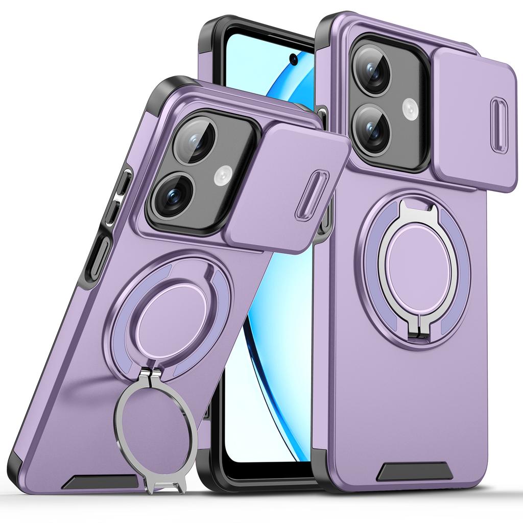 Для Tecno Pop 10 Чехол Tecno Pop 10 4G Обложка Магнитное Кольцо Бронированный Слайдер для Камеры Чехол с Поддержкой Magsafe Беспроводной Зарядки