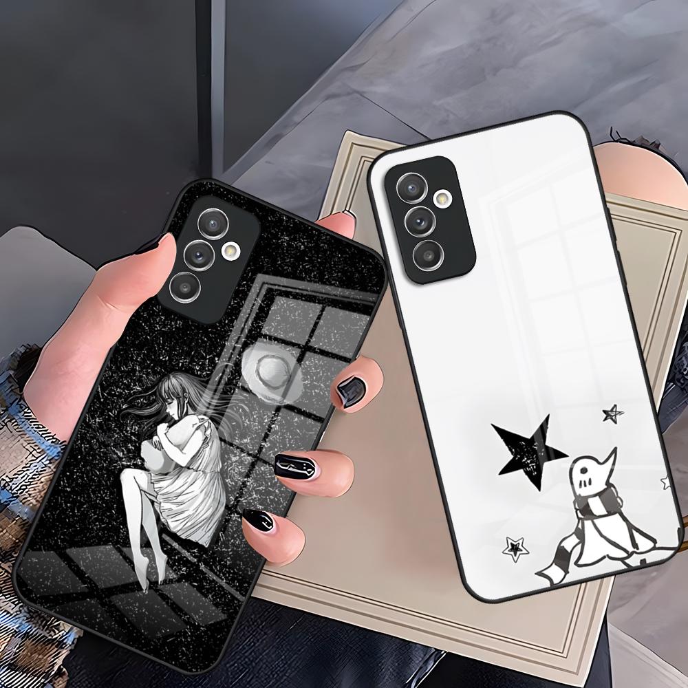 Чехол для телефона 'Спокойной ночи, П-Пунпун' для Samsung S26 S25 Plus S20 S20 Plus S22 Ultra S23 FE S21 Plus S21 Ultra Стеклянная крышка