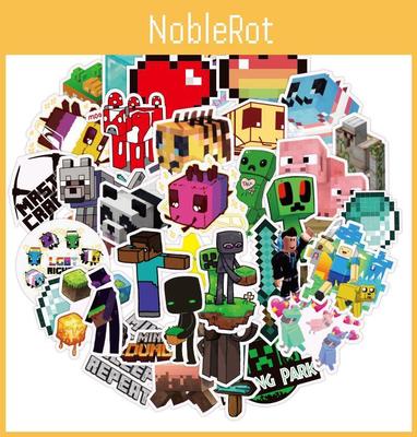 50 шт. Игровые наклейки Minecraft Водонепроницаемые ПВХ Наклейки для ноутбука, велосипеда, багажа, чемодана