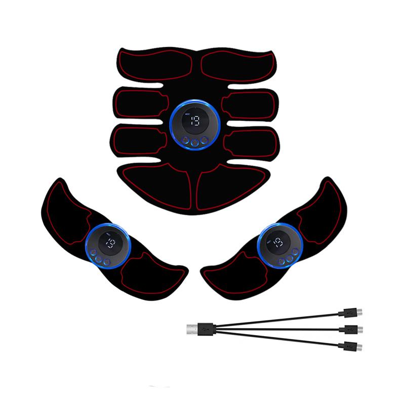 EMS Мышечный Стимулятор Тренажер для Пресса Мышечный Тоник USB Перезаряжаемый Электрический Массажер Нога Рука Живот Похудение Фитнес Тренировка Унисекс