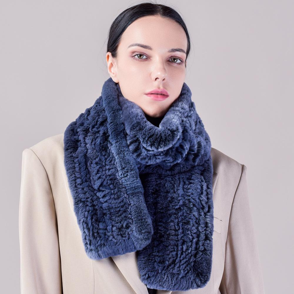 Длинный вязаный плюшевый шарф для тепла и объема, универсальный для женщин зимой