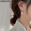 ANENJERY Women'S Fashion Jewelry Round Discs Hoop Earrings for Women Long Tass Earrings Fashion Jewelry Gifts
