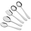 5 Pieces Stainless Steel Serving Spoons Set for Dining Table/Kitchen, 1.8 Mm Heavy Gauge