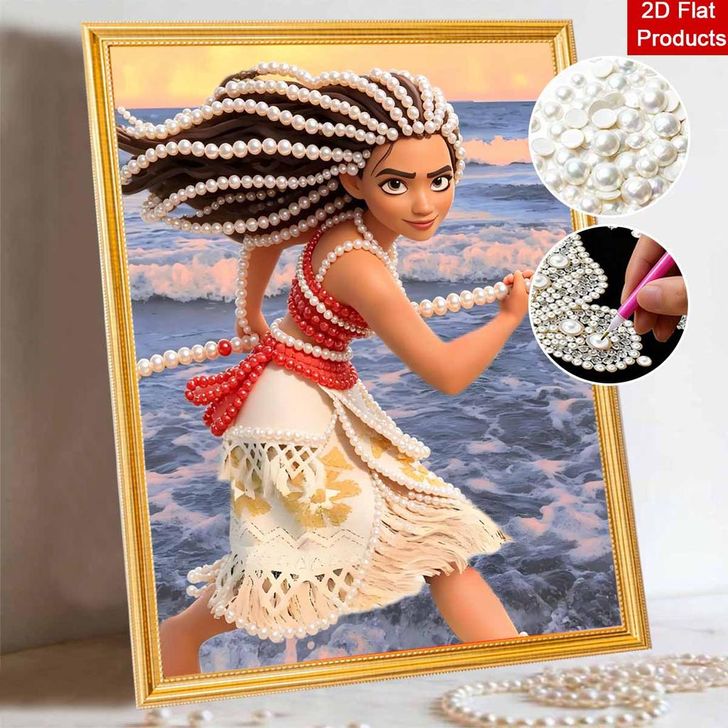 Disney Moana Творческий набор для жемчужной живописи 5D DIY Мозаика с жемчужной вышивкой Набор для вышивки крестом для домашнего декора