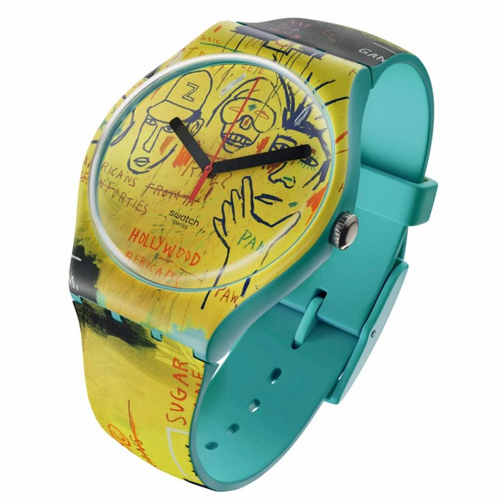 [Swatch] Часы HOLLYWOOD AFRICANS BY JM BASQUIAT NEW GENT SUOZ354 Blue