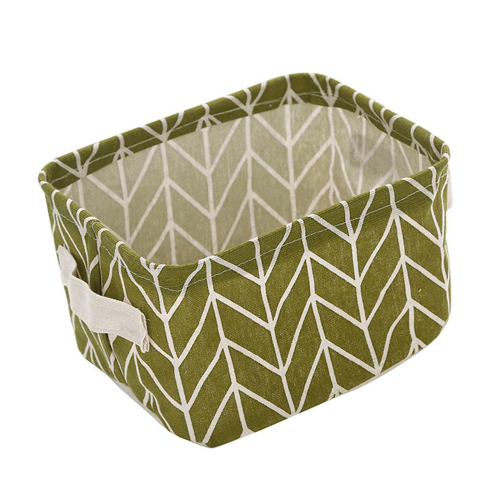 Маленькая корзина для хранения Хлопок Лен Мини-органайзер для хранения с ручкой для полок и столов