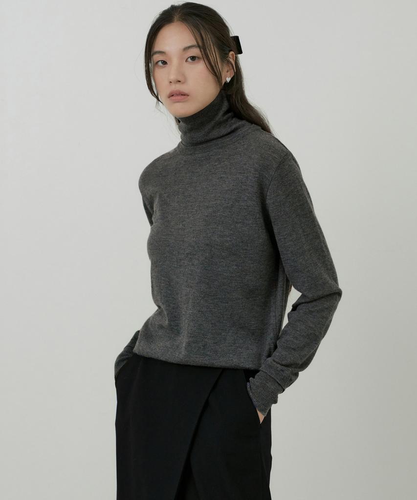 OCTETTE Marino Wool Polo Neck Knit_3Color