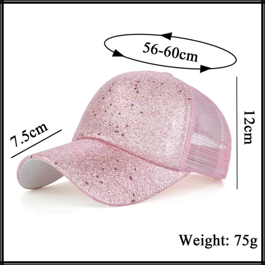 Mesh Cap Star Pattern Hat Sports Running Outdoor Women Men CA675 [White Fang] (Gold)