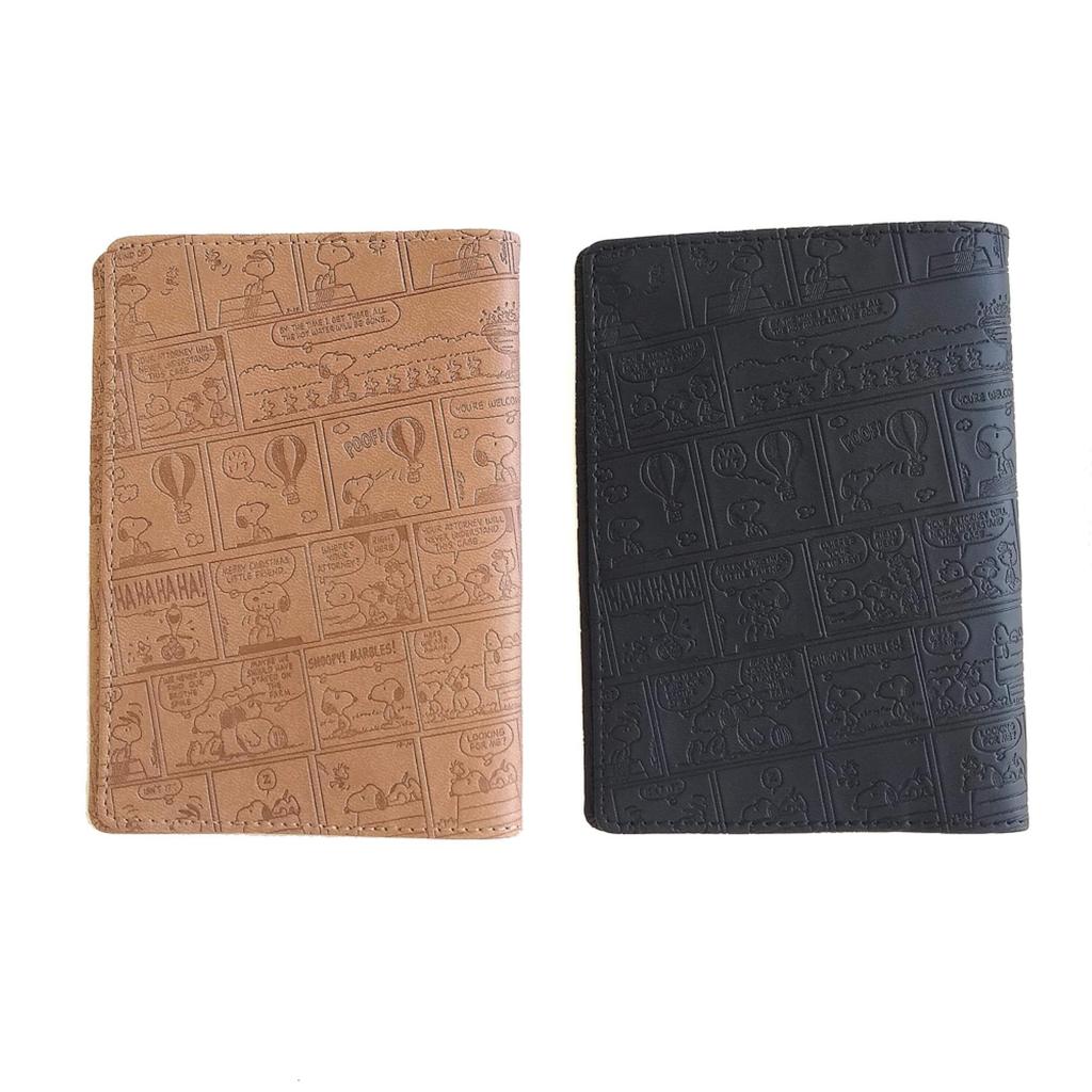 Snoopy Passport Cover Stylish Faux Leather Cute Embossed Design All Comics Brown Passport Cover