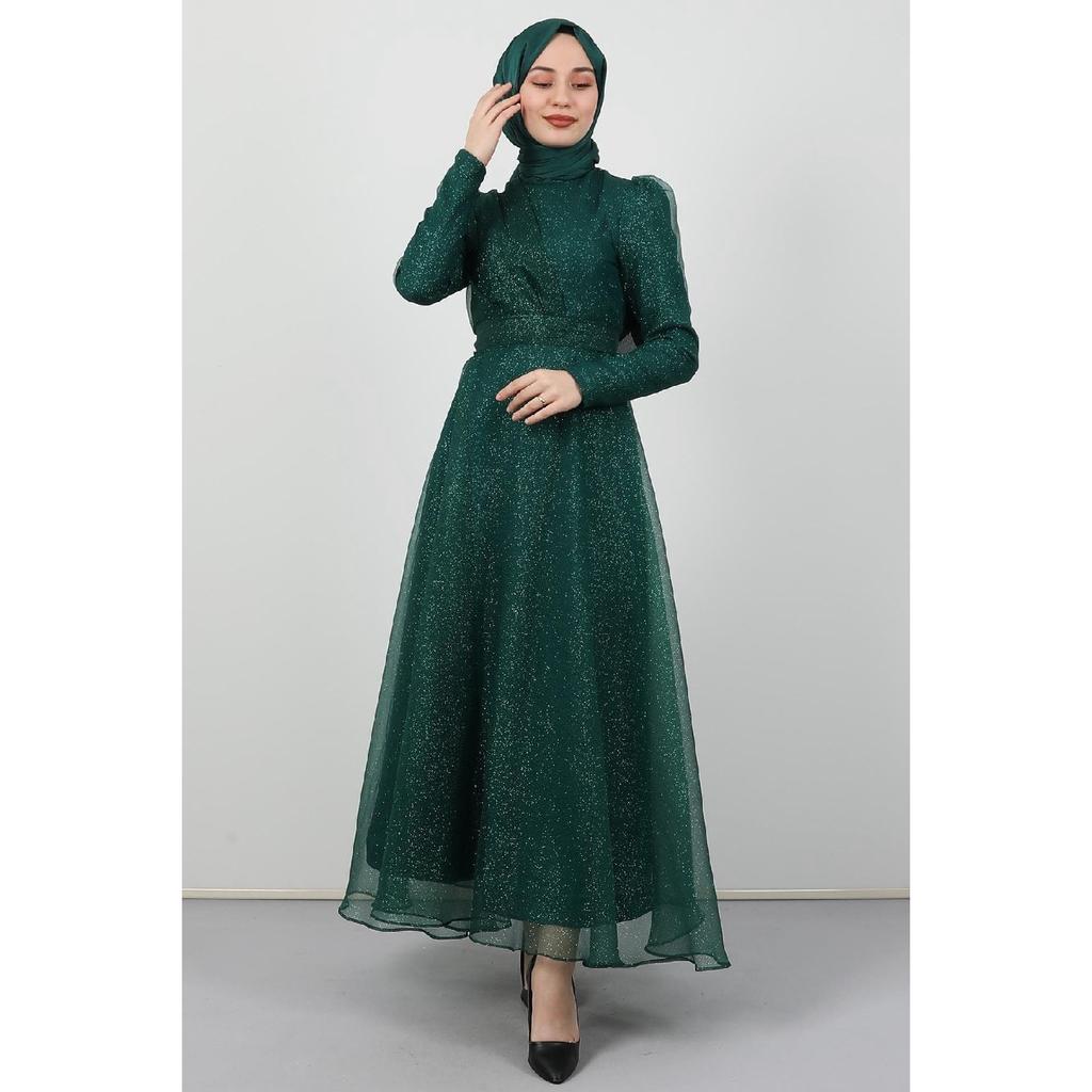 Alara Hijab Evening Dress Navy Blue