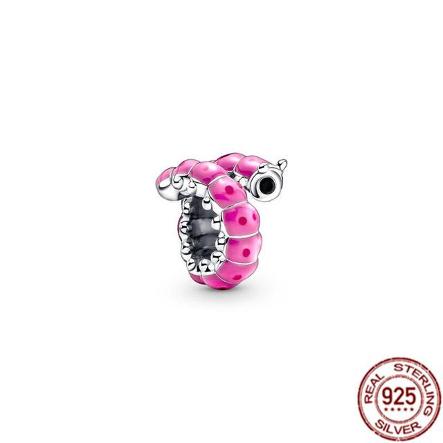 Подвеска-клипса, подвеска из стерлингового серебра 925 пробы, подходит для браслета, женский ювелирный подарок, красочный единорог, радуга