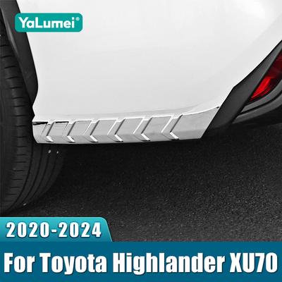 Для Toyota Highlander XU70 2024 Гибридный Автомобиль Задний Бампер Губа Защитная Угловой Защитник Антицарапина Полоса Наклейка
